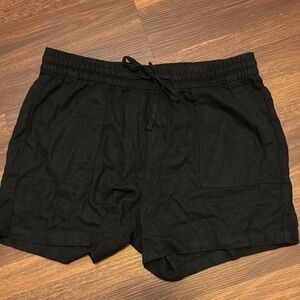 Old Navy Black Athletic Shorts with Elastic Waistband and Drawstring